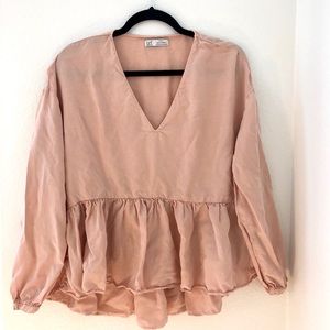 Zara TRF Collection Peplum Top